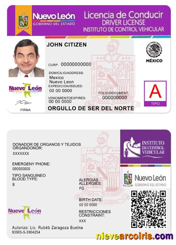 Nuevo Leon driving license